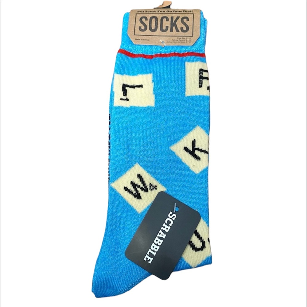 NEW! Scrabble Game Lovers Novelty Dress Socks